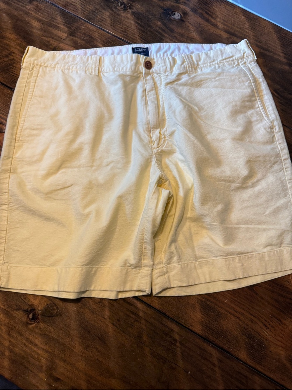 J. Crew Gramercy shorts. Buttery Yellow. Size 38. 9” inseam